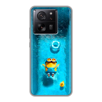 Силиконовый чехол на Xiaomi 13T с принтом Миньоны Силиконовый чехол на Xiaomi 13T с принтом Миньоны