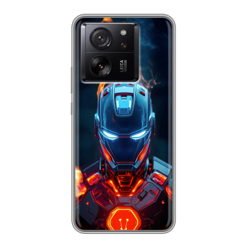 Силиконовый чехол на Xiaomi 13T с принтом IronMan Железный человек Силиконовый чехол на Xiaomi 13T с принтом IronMan Железный человек