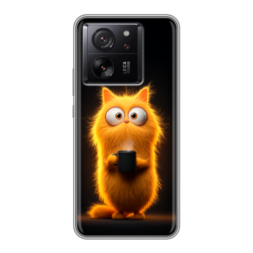 Силиконовый чехол на Xiaomi 13T с принтом Смешной кот Силиконовый чехол на Xiaomi 13T с принтом Смешной кот