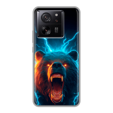 Силиконовый чехол на Xiaomi 13T с принтом Медведь Силиконовый чехол на Xiaomi 13T с принтом Медведь
