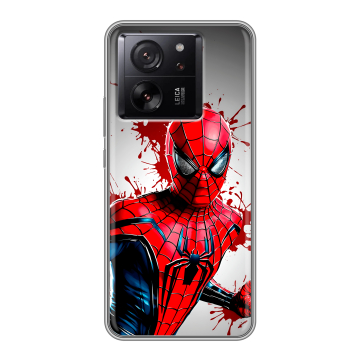 Силиконовый чехол на Xiaomi 13T с принтом Spiderman Человек паук