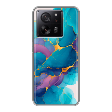 Силиконовый чехол на Xiaomi 13T с принтом Мрамор блестки Силиконовый чехол на Xiaomi 13T с принтом Мрамор блестки