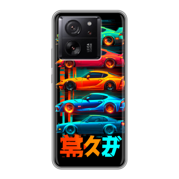 Силиконовый чехол на Xiaomi 13T с принтом машины тачки Силиконовый чехол на Xiaomi 13T с принтом машины тачки