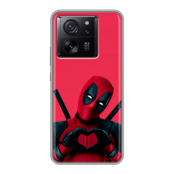Силиконовый чехол на Xiaomi 13T с принтом Дедпул Deadpool Силиконовый чехол на Xiaomi 13T с принтом Дедпул Deadpool