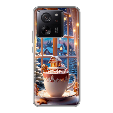 Силиконовый чехол на Xiaomi 13T с принтом Новый год Силиконовый чехол на Xiaomi 13T с принтом Новый год