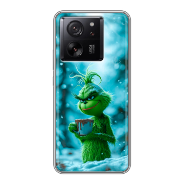Силиконовый чехол на Xiaomi 13T с принтом Новый год гринч Силиконовый чехол на Xiaomi 13T с принтом Новый год гринч