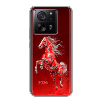 Силиконовый чехол на Xiaomi 13T с принтом Новый год Силиконовый чехол на Xiaomi 13T с принтом Новый год