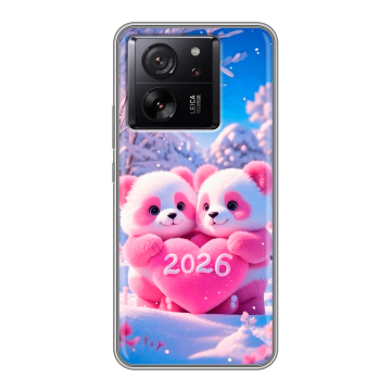 Силиконовый чехол на Xiaomi 13T с принтом Новый год Силиконовый чехол на Xiaomi 13T с принтом Новый год