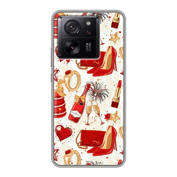 Силиконовый чехол на Xiaomi 13T с принтом Новый год Силиконовый чехол на Xiaomi 13T с принтом Новый год