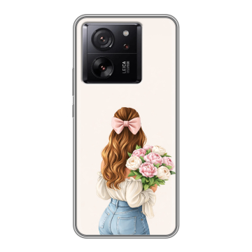 Силиконовый чехол на Xiaomi 13T с принтом женский