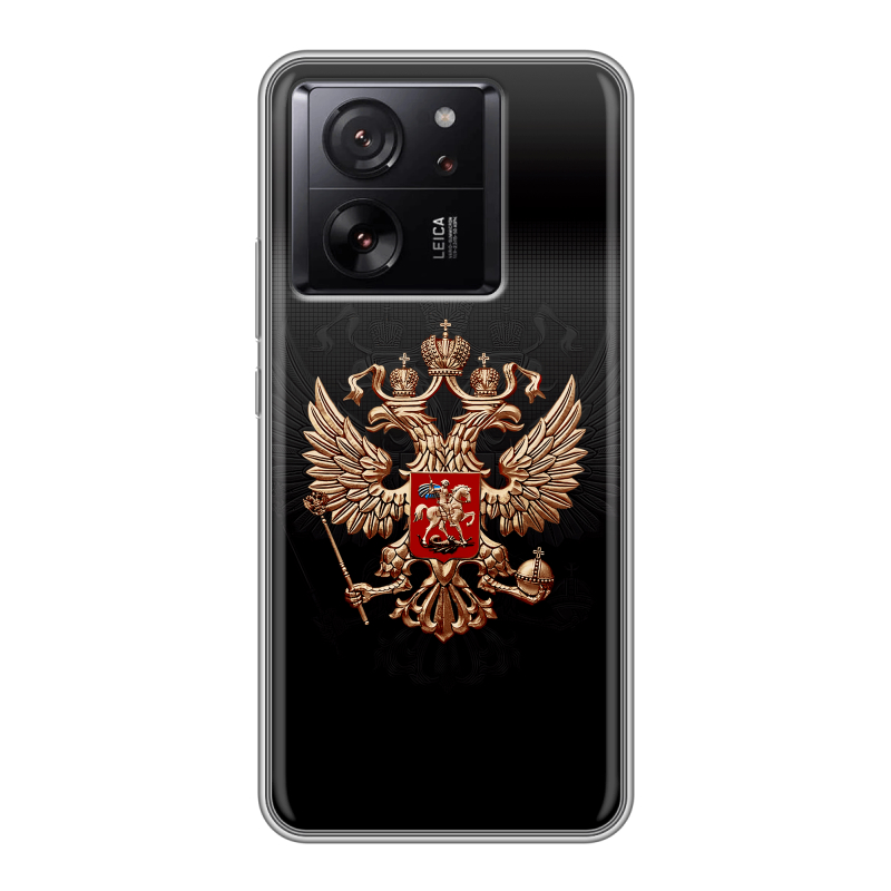 Силиконовый чехол на Xiaomi 13T с принтом Герб России Силиконовый чехол на Xiaomi 13T с принтом Герб России