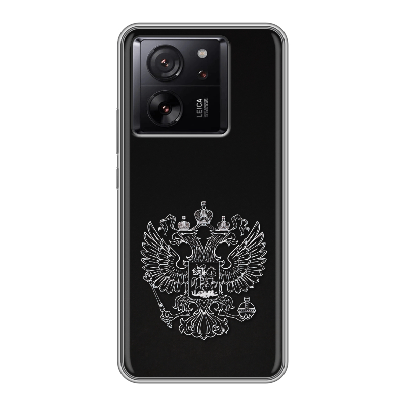 Силиконовый чехол на Xiaomi 13T с принтом Герб России Силиконовый чехол на Xiaomi 13T с принтом Герб России