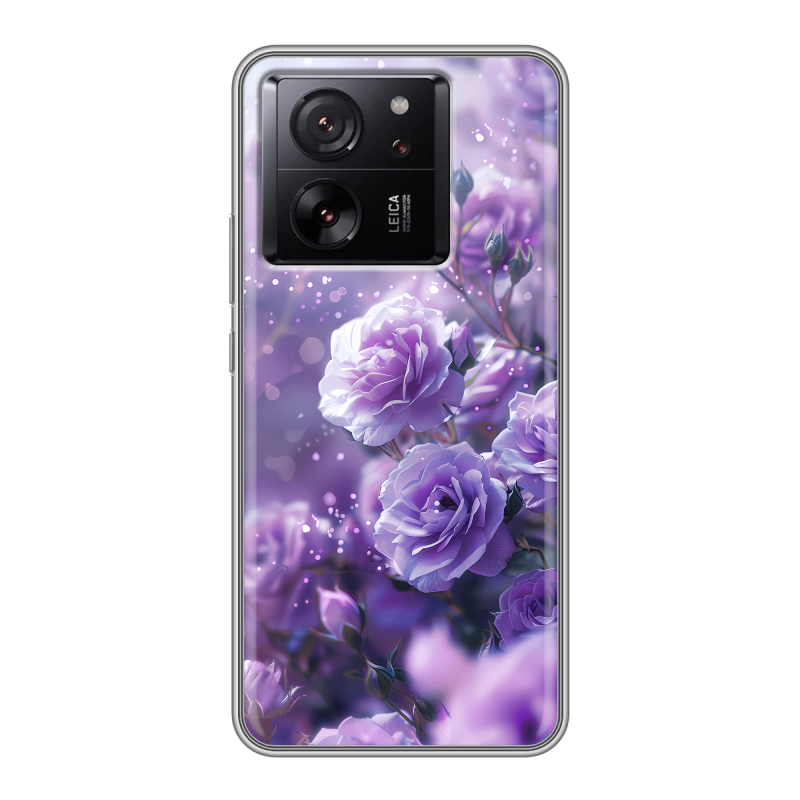 Силиконовый чехол на Xiaomi 13T с принтом Розы цветы Силиконовый чехол на Xiaomi 13T с принтом Розы цветы