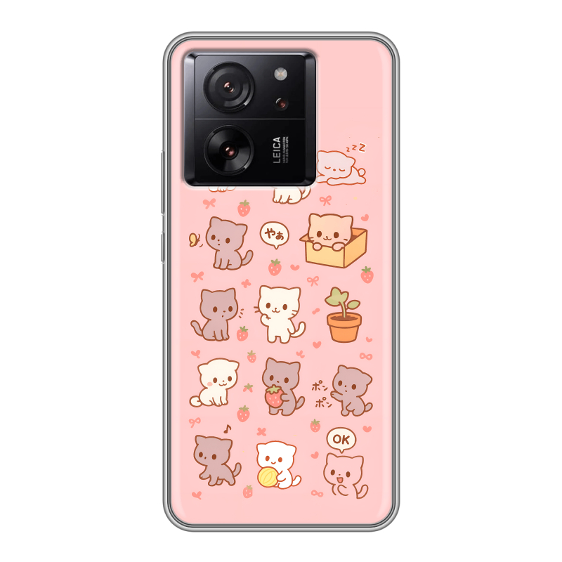 Силиконовый чехол на Xiaomi 13T с принтом Hello Kitty Хелоу Кити Силиконовый чехол на Xiaomi 13T с принтом Hello Kitty Хелоу Кити