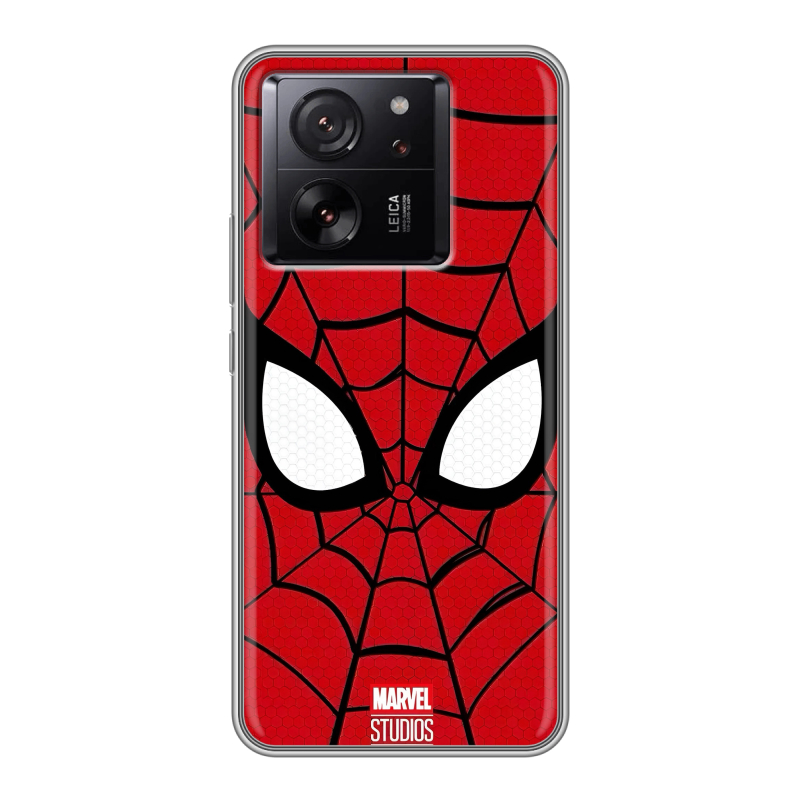 Силиконовый чехол на Xiaomi 13T с принтом человек паук spiderman Силиконовый чехол на Xiaomi 13T с принтом человек паук spiderman