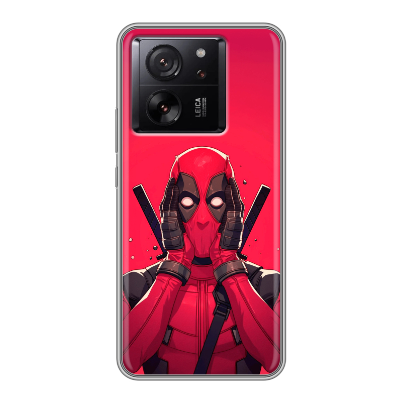 Силиконовый чехол на Xiaomi 13T с принтом Дедпул Deadpool Силиконовый чехол на Xiaomi 13T с принтом Дедпул Deadpool