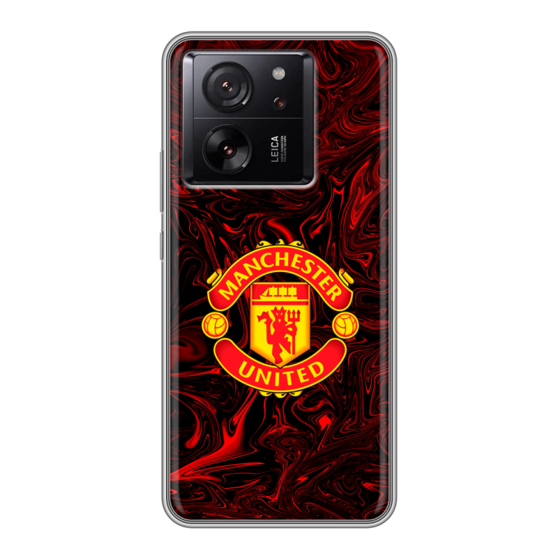 Силиконовый чехол на Xiaomi 13T с принтом Manchester United Силиконовый чехол на Xiaomi 13T с принтом Manchester United