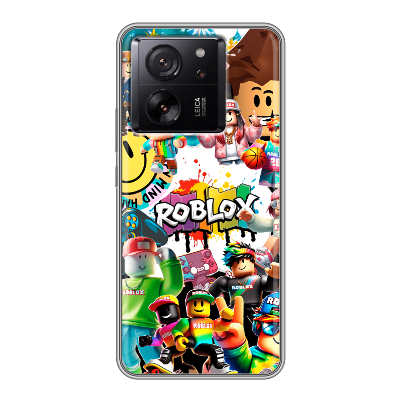 Силиконовый чехол на Xiaomi 13T с принтом Roblox Роблокс Силиконовый чехол на Xiaomi 13T с принтом Roblox Роблокс