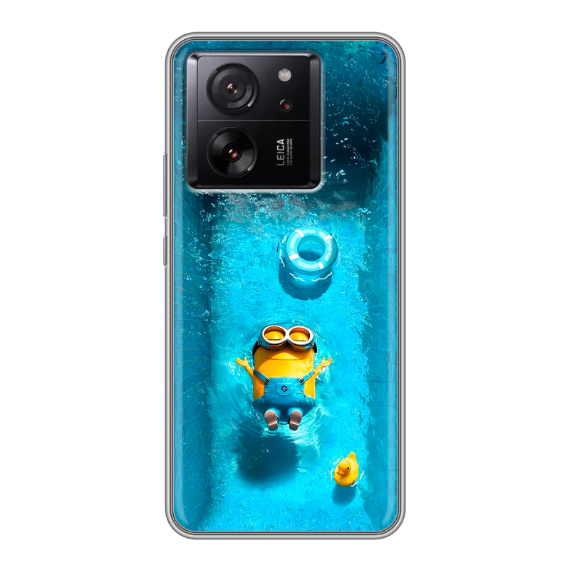 Силиконовый чехол на Xiaomi 13T с принтом Миньоны Силиконовый чехол на Xiaomi 13T с принтом Миньоны
