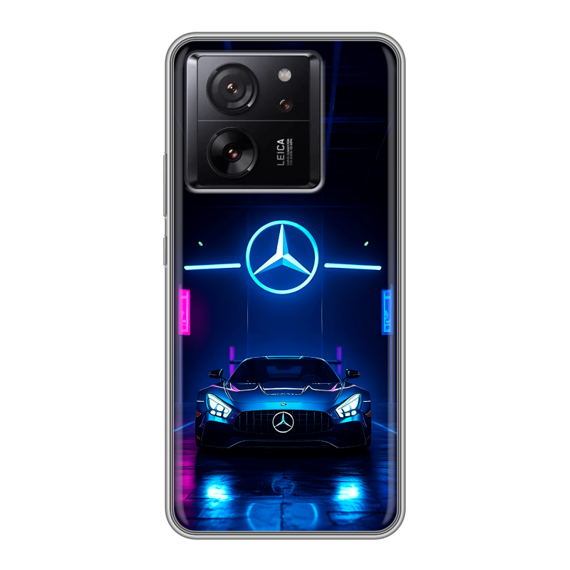 Силиконовый чехол на Xiaomi 13T с принтом Mercedes Мерседес Силиконовый чехол на Xiaomi 13T с принтом Mercedes Мерседес
