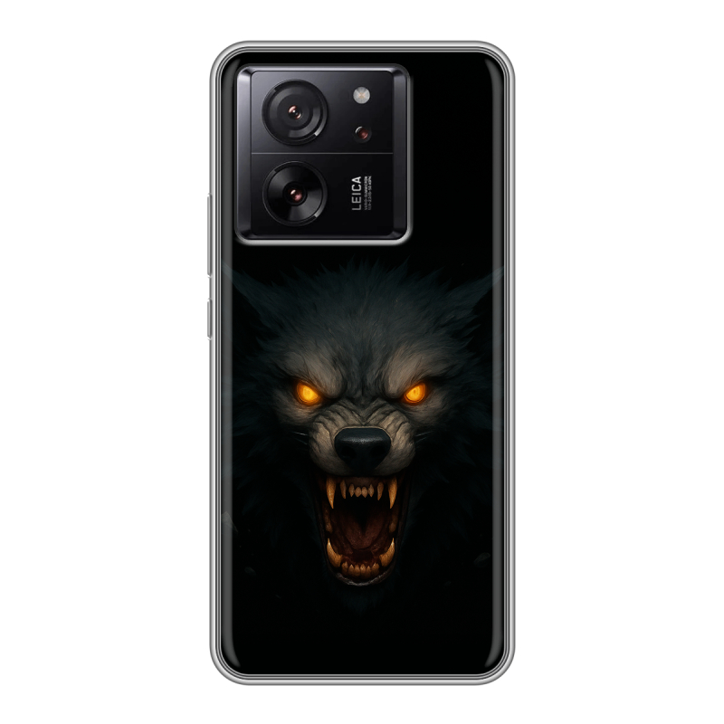 Силиконовый чехол на Xiaomi 13T с принтом Волк Силиконовый чехол на Xiaomi 13T с принтом Волк