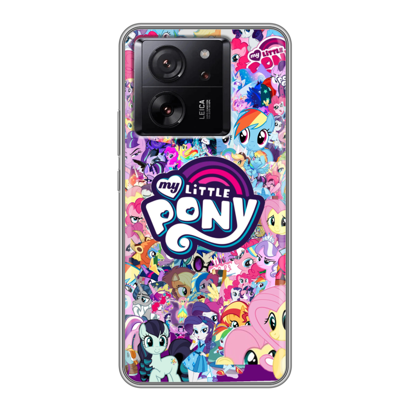 Силиконовый чехол на Xiaomi 13T с принтом My little pony Дружба чудо Силиконовый чехол на Xiaomi 13T с принтом My little pony Дружба чудо