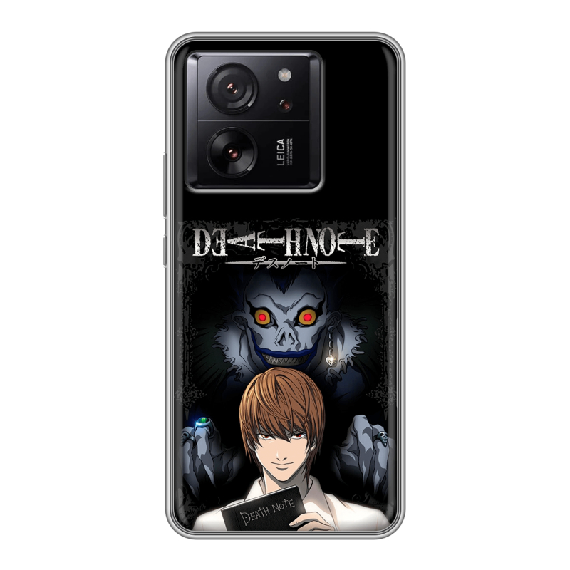 Силиконовый чехол на Xiaomi 13T с принтом Death note Тетрадь смерти Силиконовый чехол на Xiaomi 13T с принтом Death note Тетрадь смерти