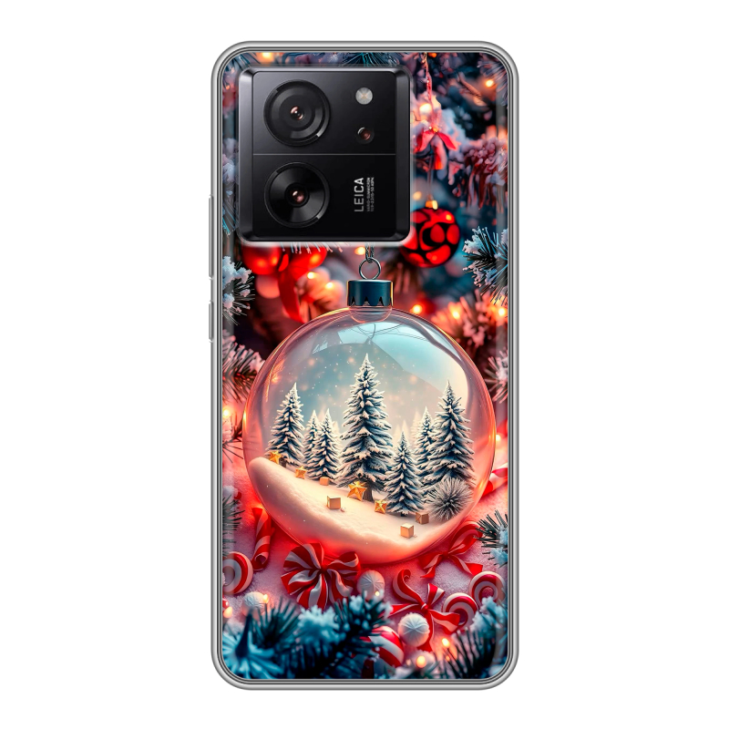 Силиконовый чехол на Xiaomi 13T с принтом Новый год Силиконовый чехол на Xiaomi 13T с принтом Новый год