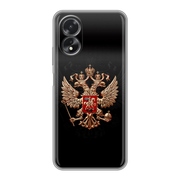 Силиконовый чехол на OPPO A38 4G с принтом Герб России Силиконовый чехол на OPPO A38 4G с принтом Герб России