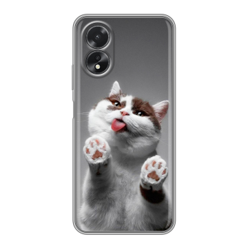 Силиконовый чехол на OPPO A38 4G с принтом Коты Силиконовый чехол на OPPO A38 4G с принтом Коты