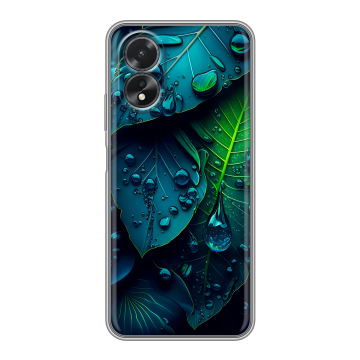 Силиконовый чехол на OPPO A38 4G с принтом Листья Силиконовый чехол на OPPO A38 4G с принтом Листья
