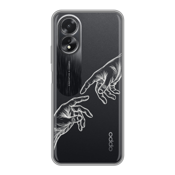 Силиконовый чехол на OPPO A38 4G с принтом Сотворение мира