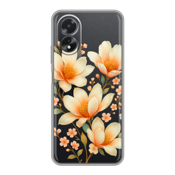 Силиконовый чехол на OPPO A38 4G с принтом Цветы