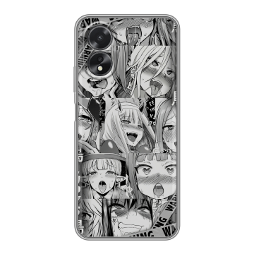 Силиконовый чехол на OPPO A38 4G с принтом Ahegao Ахегао Аниме Силиконовый чехол на OPPO A38 4G с принтом Ahegao Ахегао Аниме