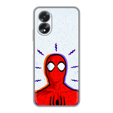 Силиконовый чехол на OPPO A38 4G с принтом Spiderman Человек паук Силиконовый чехол на OPPO A38 4G с принтом Spiderman Человек паук