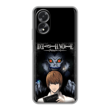 Силиконовый чехол на OPPO A38 4G с принтом Death note Тетрадь смерти Силиконовый чехол на OPPO A38 4G с принтом Death note Тетрадь смерти