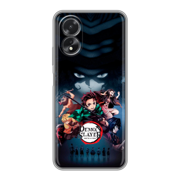 Силиконовый чехол на OPPO A38 4G с принтом Demon Slayer Клинок рассекающий демонов Силиконовый чехол на OPPO A38 4G с принтом Demon Slayer Клинок рассекающий демонов