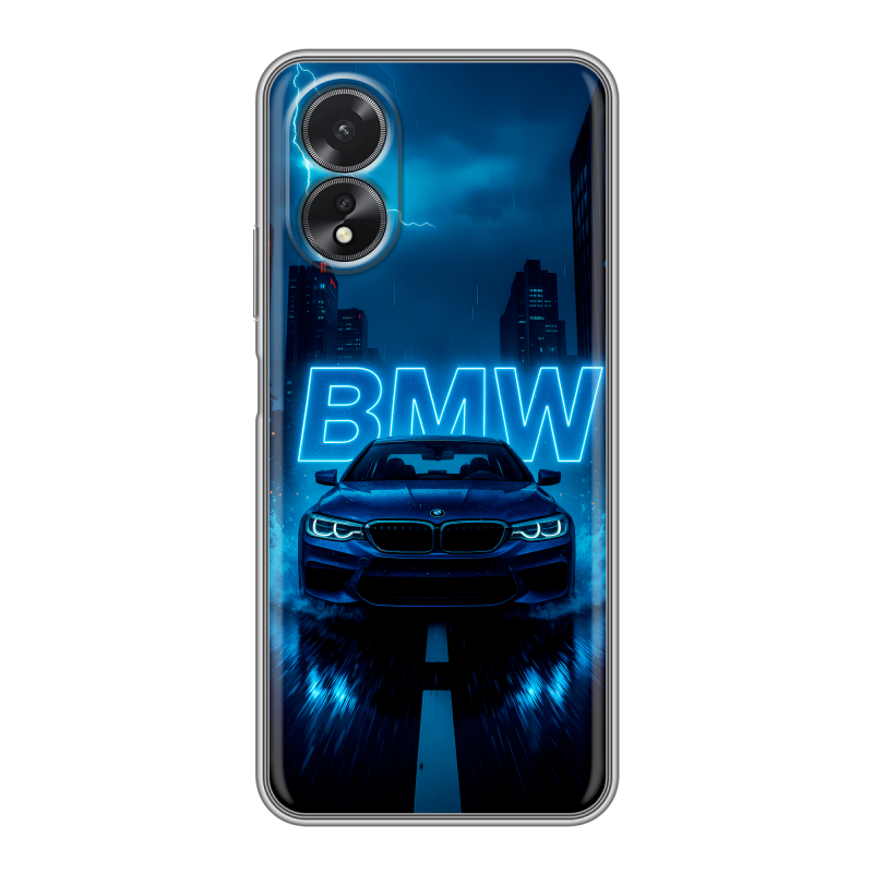 Силиконовый чехол на OPPO A38 4G с принтом BMW БМВ Силиконовый чехол на OPPO A38 4G с принтом BMW БМВ