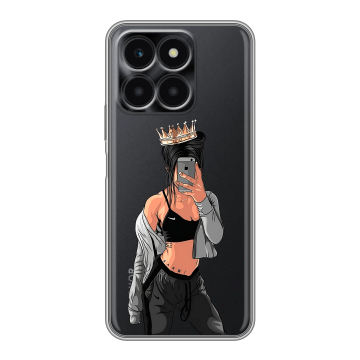 Силиконовый чехол на Huawei Honor X6a с принтом Женские принты Силиконовый чехол на Huawei Honor X6a с принтом Женские принты