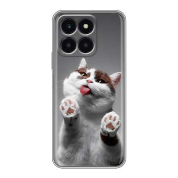 Силиконовый чехол на Huawei Honor X6a с принтом Коты Силиконовый чехол на Huawei Honor X6a с принтом Коты