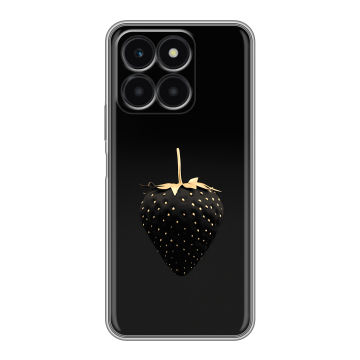 Силиконовый чехол на Huawei Honor X6a с принтом Черная клубника Силиконовый чехол на Huawei Honor X6a с принтом Черная клубника