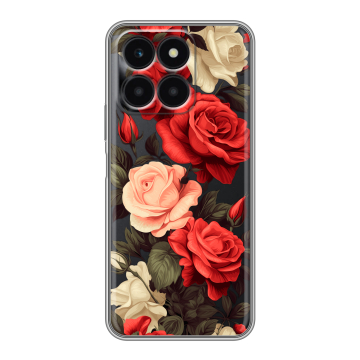 Силиконовый чехол на Huawei Honor X6a с принтом Розы