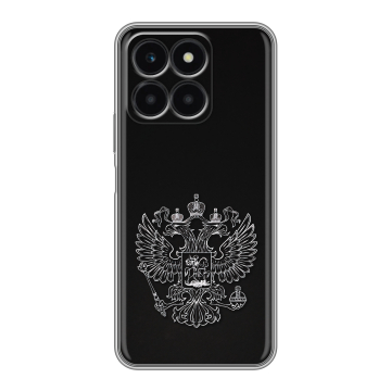 Силиконовый чехол на Huawei Honor X6a с принтом Герб России Силиконовый чехол на Huawei Honor X6a с принтом Герб России