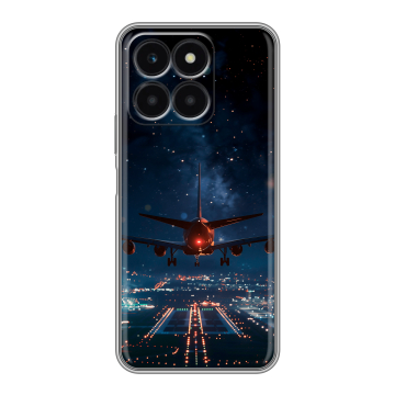 Силиконовый чехол на Huawei Honor X6a с принтом самолет
