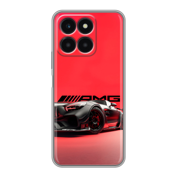 Силиконовый чехол на Huawei Honor X6a с принтом Мерседес Mercedes AMG Силиконовый чехол на Huawei Honor X6a с принтом Мерседес Mercedes AMG