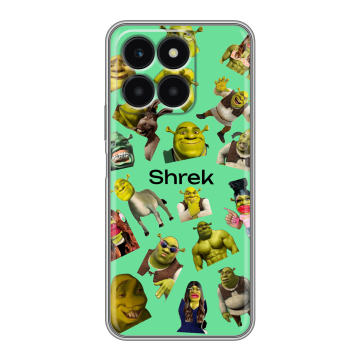Силиконовый чехол на Huawei Honor X6a с принтом Шрек Shrek Силиконовый чехол на Huawei Honor X6a с принтом Шрек Shrek