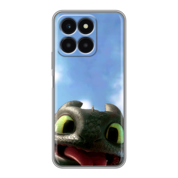 Силиконовый чехол на Huawei Honor X6a с принтом Как приручить дракона Силиконовый чехол на Huawei Honor X6a с принтом Как приручить дракона