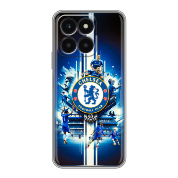 Силиконовый чехол на Huawei Honor X6a с принтом Chelsea Челси Силиконовый чехол на Huawei Honor X6a с принтом Chelsea Челси