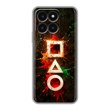 Силиконовый чехол на Huawei Honor X6a с принтом Squid Game Игра кальмара