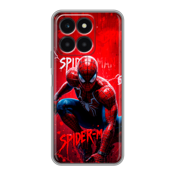 Силиконовый чехол на Huawei Honor X6a с принтом Spiderman Человек паук